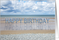 Happy Birthday, Tropical Beach reflections card