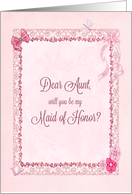 Aunt, Maid of Honour Invitation Craft-Look card