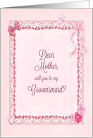 Mother, Groomsmaid Invitation Craft-Look card