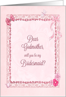 Godmother, Bridesmaid Invitation Craft-Look card