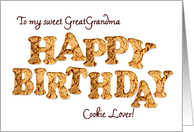 Great Grandma, a Birthday card for a cookie lover card