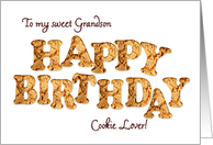 Grandson, a Birthday card for a cookie lover card