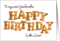 Grandmother, a Birthday card for a cookie lover card