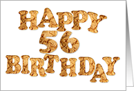 56th Birthday card for a cookie lover card