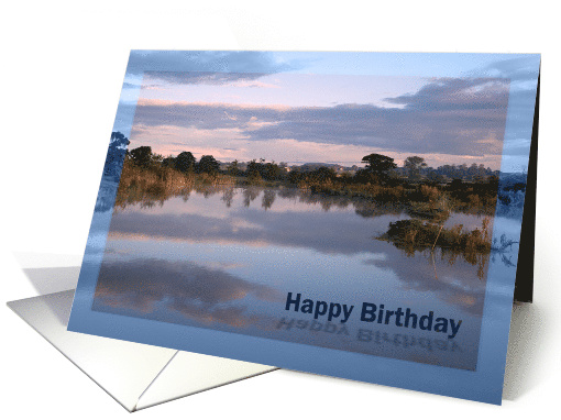 Birthday Lake at Dawn card (986121)