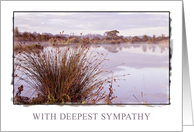 Sympathy, Beautiful Lake at Dawn, card