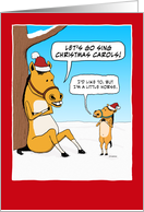 Funny Little Horse for Christmas card