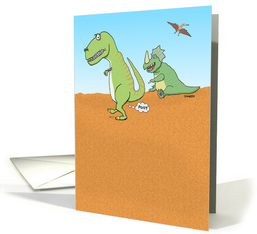 Funny Dinosaur Old Fart Birthday card (1296302)