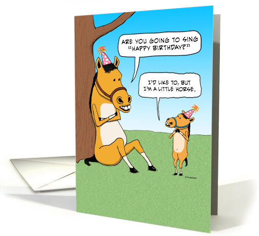 Funny Little Horse Birthday card (1296788)