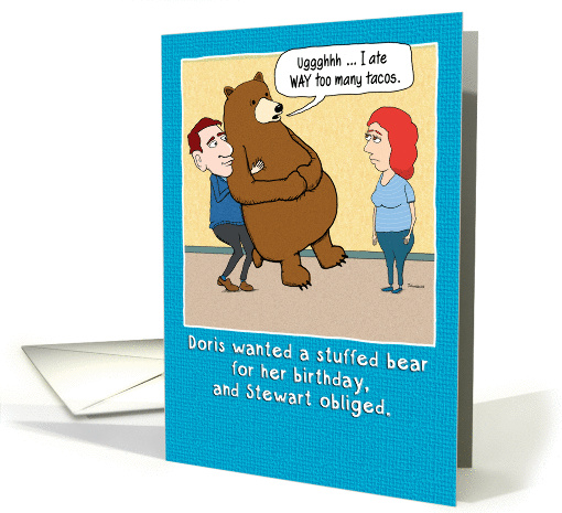 Funny Stuffed Bear Birthday card (1372744)