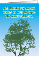 Funny Father’s Day Great Outdoors For Dad from Kids card