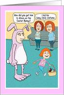 Funny Easter Bunny Costume card