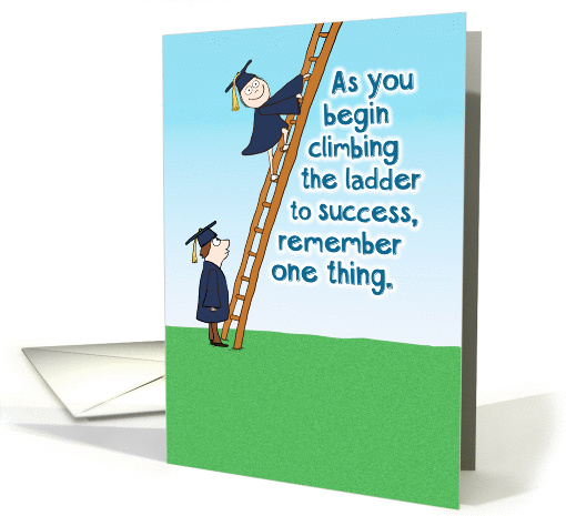 Funny Ladder of Success Graduation card (1374574)