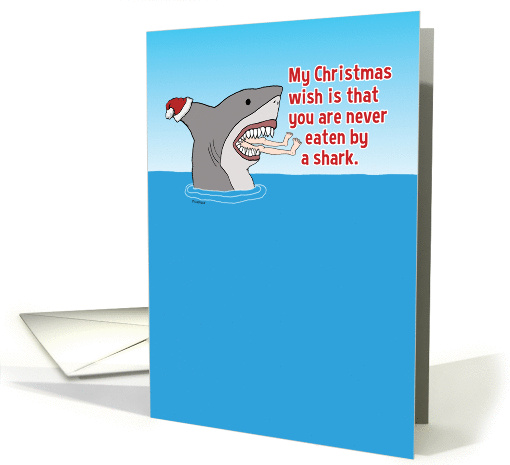 Funny Eaten By a Shark Christmas card (1453728)