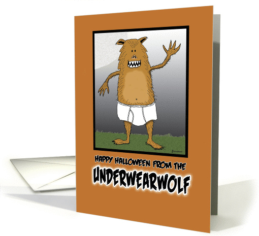 Halloween card  Underwearwolf card (261000)
