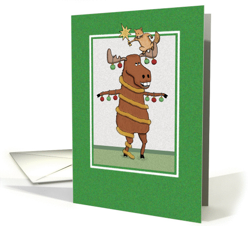 Christmas card: Moose tree card (286208)