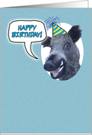 Birthday: Go Full Boar card