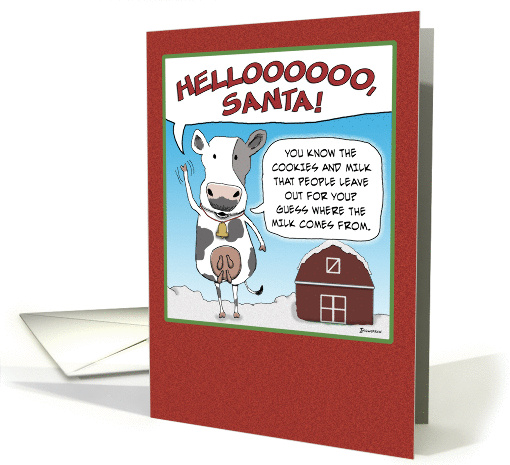 Hopeful Cow Christmas card (315854)