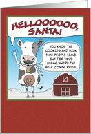 Hopeful Cow Christmas card