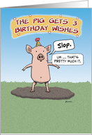 Funny birthday card: Hog wild card