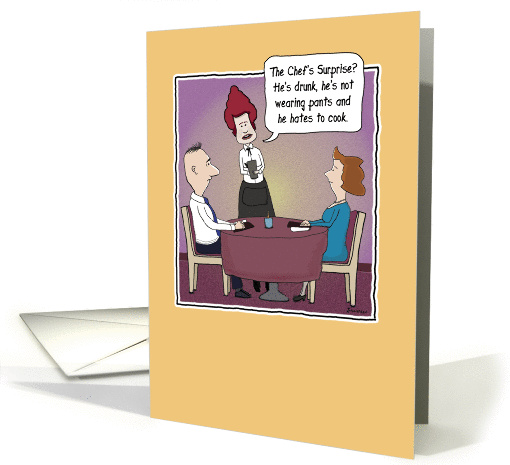 Funny birthday card: Chef's surprise card (344927)
