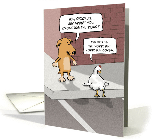 Funny birthday card: Dog and Chicken card (369981)