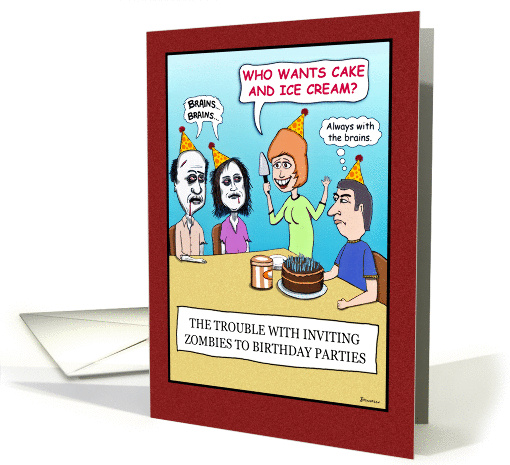 Funny birthday card: Zombies card (369987)