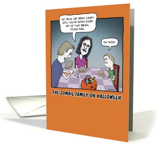 Funny Halloween card: Zombie Family card (498363)
