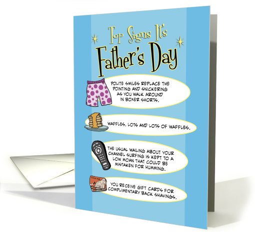 Funny Father's Day card: Signs card (560242)