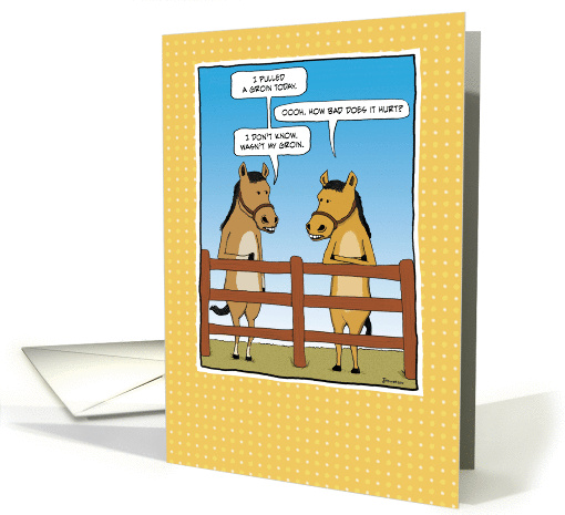 Funny birthday card: Pulled Groin card (560309)