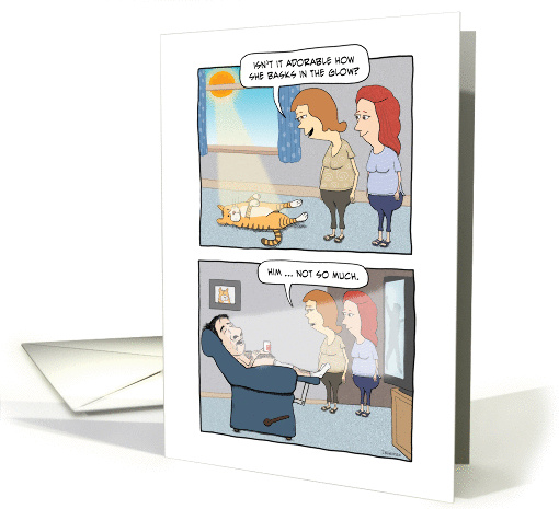 Funny Cat in Sunlight birthday card (944630)