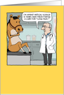 Funny Horse and Doctor birthday card