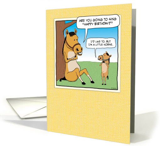 Funny Horse birthday card (944641)