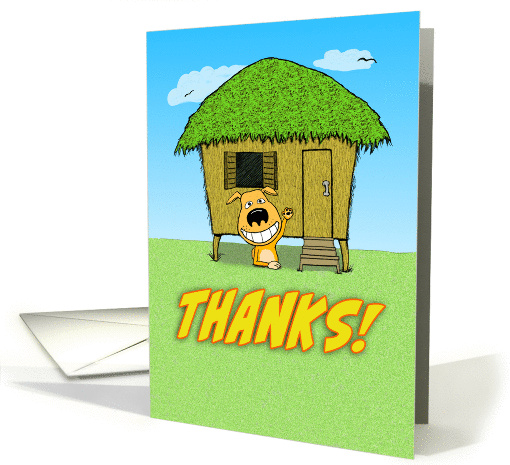 Funny dog thank you card (952507)
