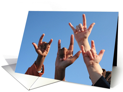 LOVE From all of Us! Sign Language card (287361)