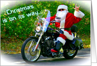 Sign Language Motorcycle Santa card