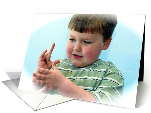 Sign Language Sometimes its Hard to Say I Love You card (870151)
