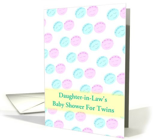 Daughter-in-Law's Baby Shower For Twins/Happy Faces card (1044607)