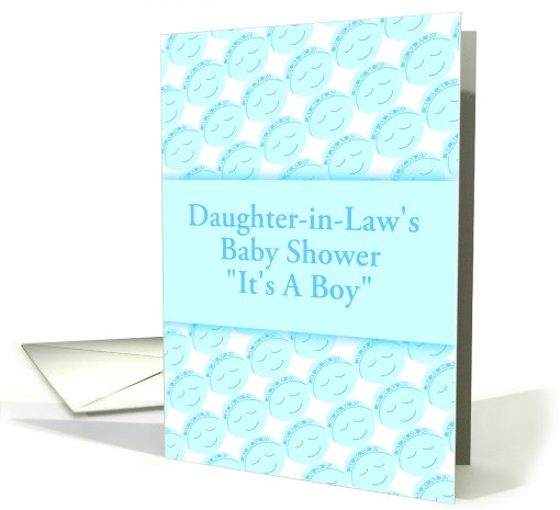 Daughter-in-Law/Baby Shower/Blue Happy Faces card (1044615)