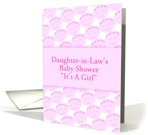 Daughter-in-Law/Baby Shower/Pink Happy Faces card (1044637)