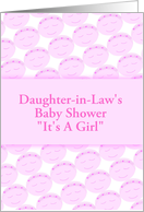 Daughter-in-Law/Baby Shower/Pink Happy Faces card