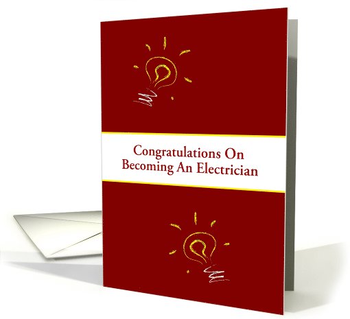 Congratulations/Becoming An Electrician/Bulb/Custom card (1059183)