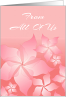 Anniversary Card From All Of Us/Floral Abstract Design card