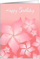 Birthday Card With Floral Abstract card