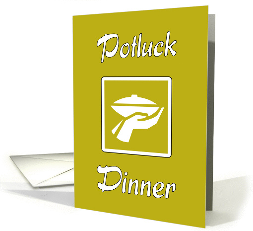 Potluck Dinner Invitation/Pot In Hands Design card (1112438)