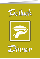 Potluck Dinner Invitation/Pot In Hands Design card