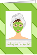 Invitation To A Girls Night Out/Humor/Lady Facial card