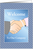 Business Welcome To Our Company/Handshake/Woman/Custom card