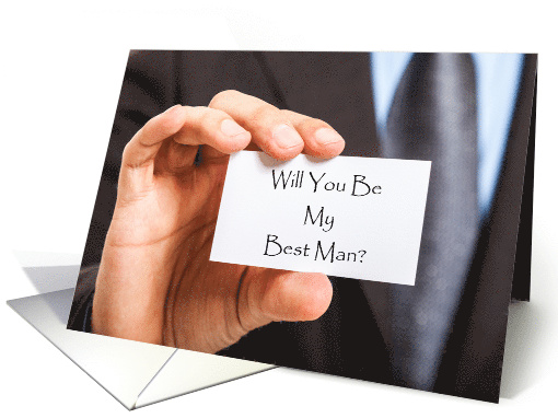 Will You Be My Best Man Handsome Wedding Attendant Invitation card