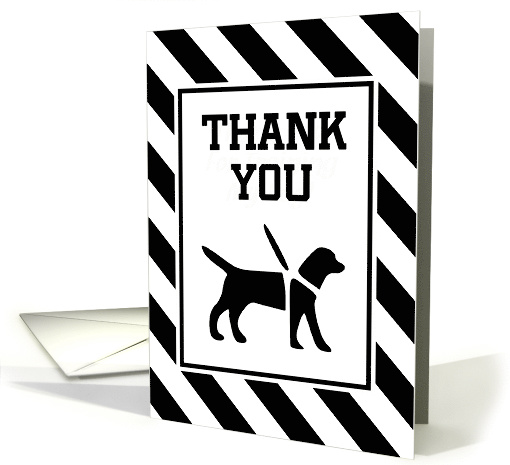 Thank You/Dog Trainer/Dog On Leash/Silhouette/Custom card (1239886)